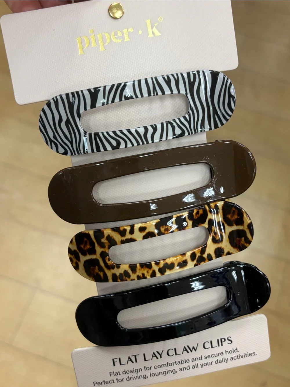 NWT ⚜️🖤⚜️ Piper K Flat Lay Claw Clips Set of 4